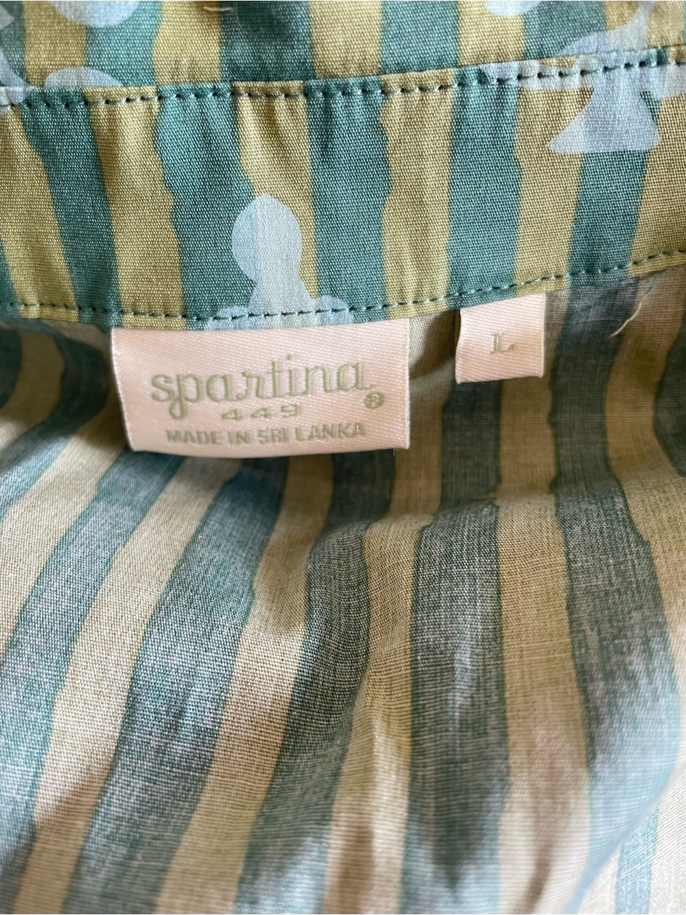 Spartina 449 Marianne Shirt Dress in Hamilton Motif Stripe Large New - Picture 6 of 9